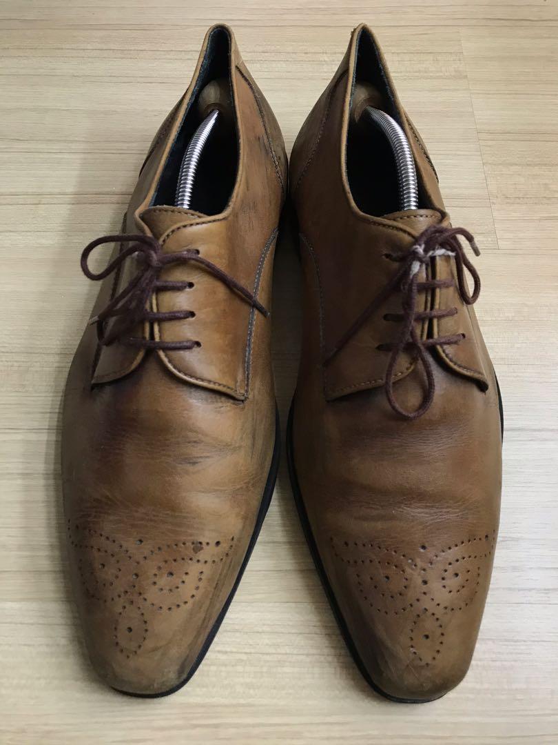 The Savile Row Co. Leather Brogue Shoes Men s Fashion Footwear