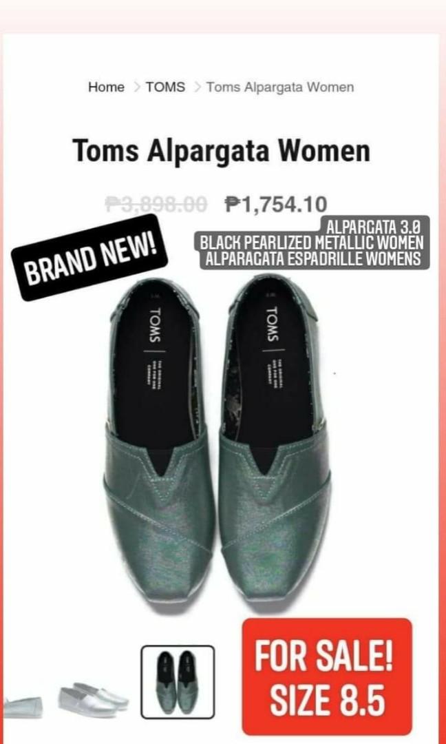 pearlized metallic canvas women's espadrilles