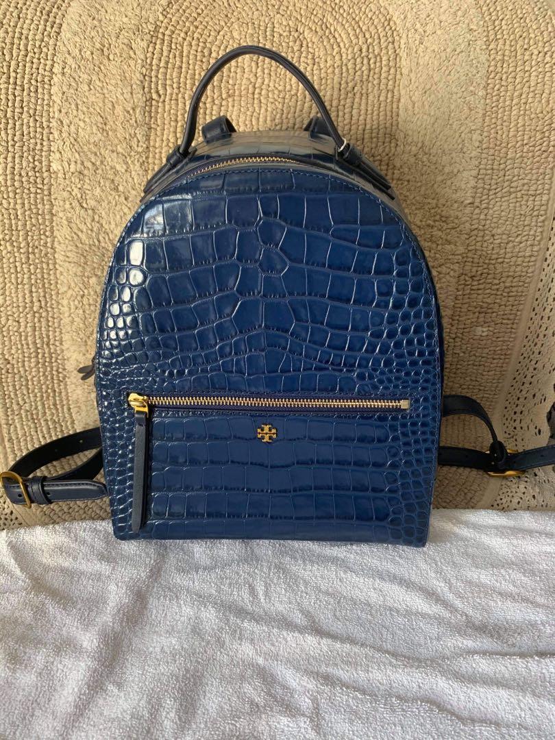Tory Burch Crocodile Blue bagpack Luxury Bags Wallets on Carousell