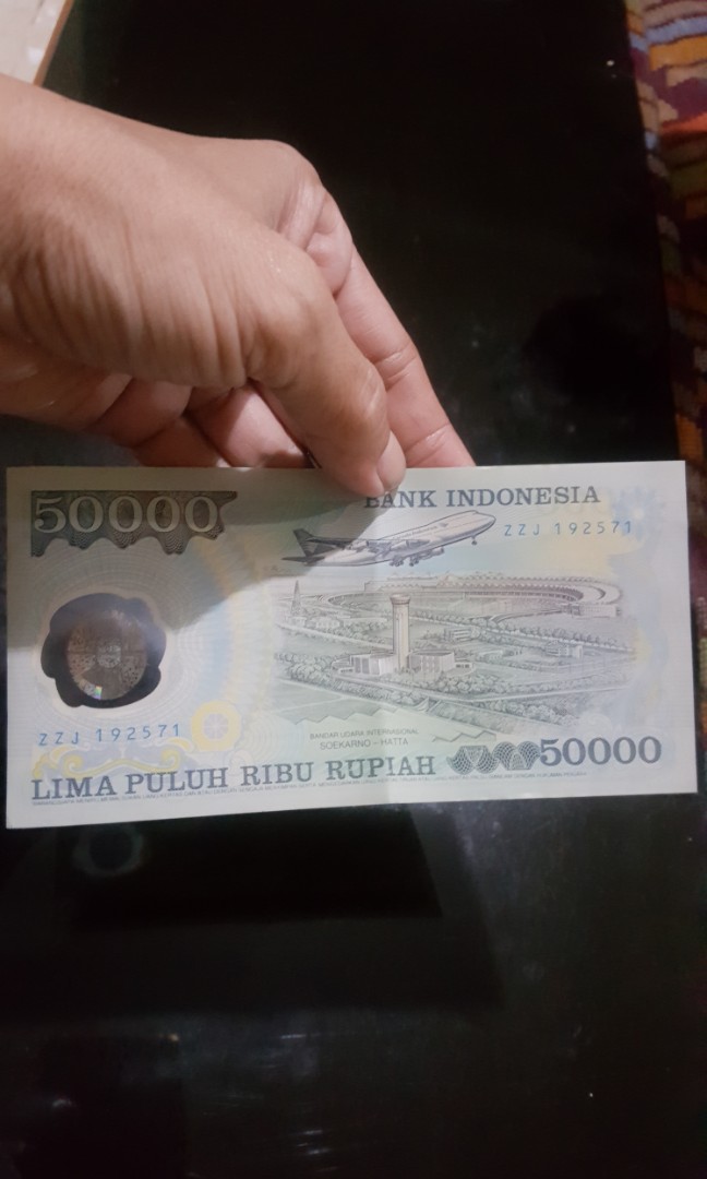 Uang Kertas Polimer 50 Ribu Rupiah Tahun 1993 Soeharto Penerbitan