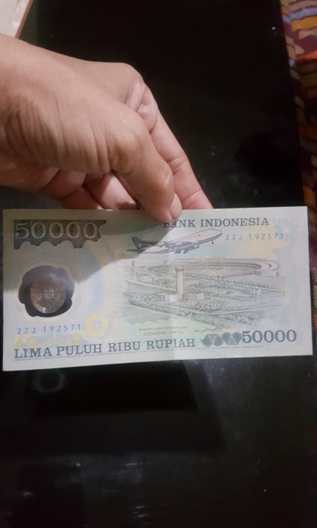 Uang kertas polimer 50 ribu rupiah tahun 1993 Soeharto. Penerbitan