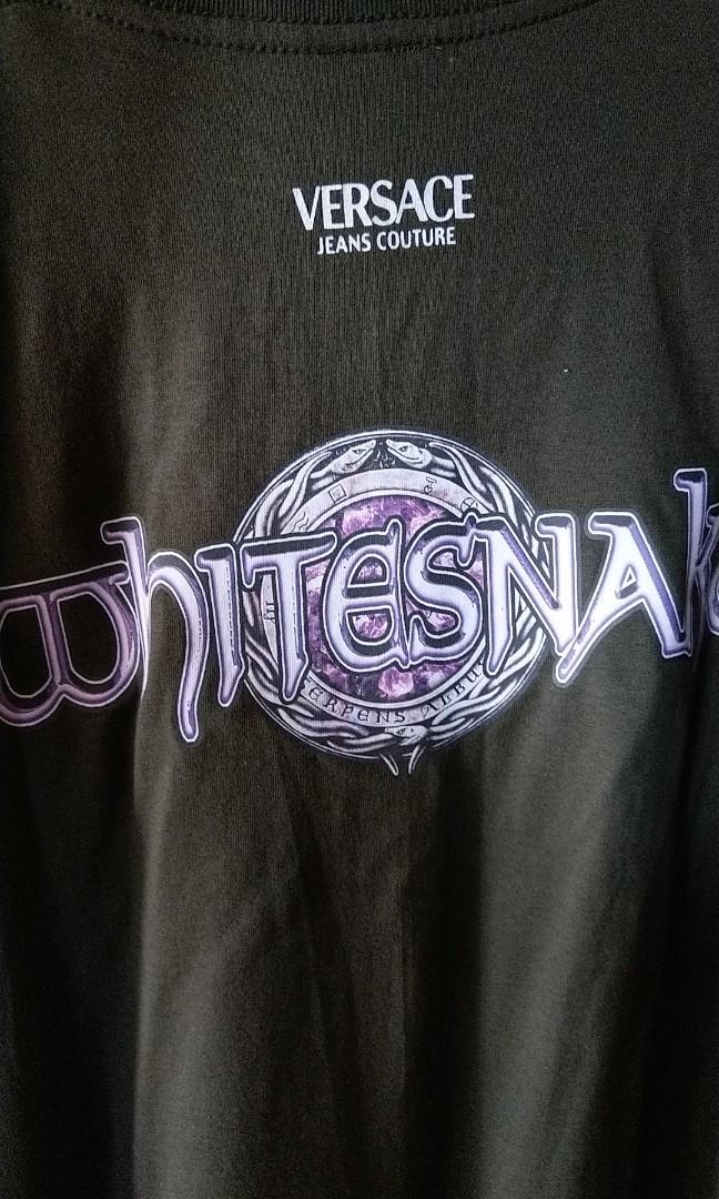 Versace T shirt shirt WHITESNAKE LOGO Men s Fashion Tops Sets Tshirts Polo Shirts on Carousell