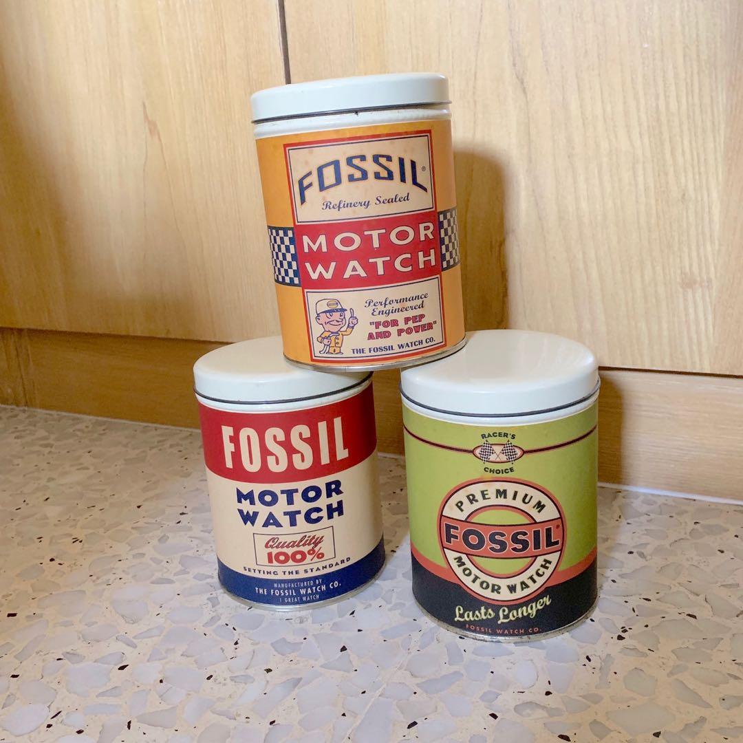 Vintage 90s Fossil Watch Tins Fossil 