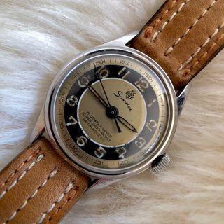 (Vintage Watch) Sandoz Bulleye Dial 1940s Manual Winding (Not Rolex, Tudor, Omega, IWC, Tissot, Mido, Longines, Seiko, Citizen, Cyma, Orient, Heuer, Hamilton, Daniel Wellington, Titus) 古董 山度士 40年代 文青手錶 (非勞力士，奧米加，精工，西鐵城）