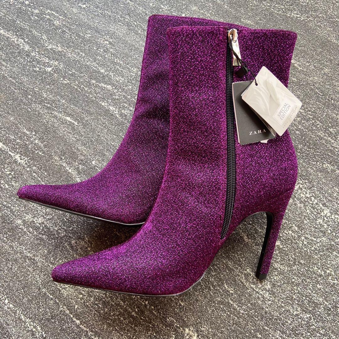 Zara purple boots top