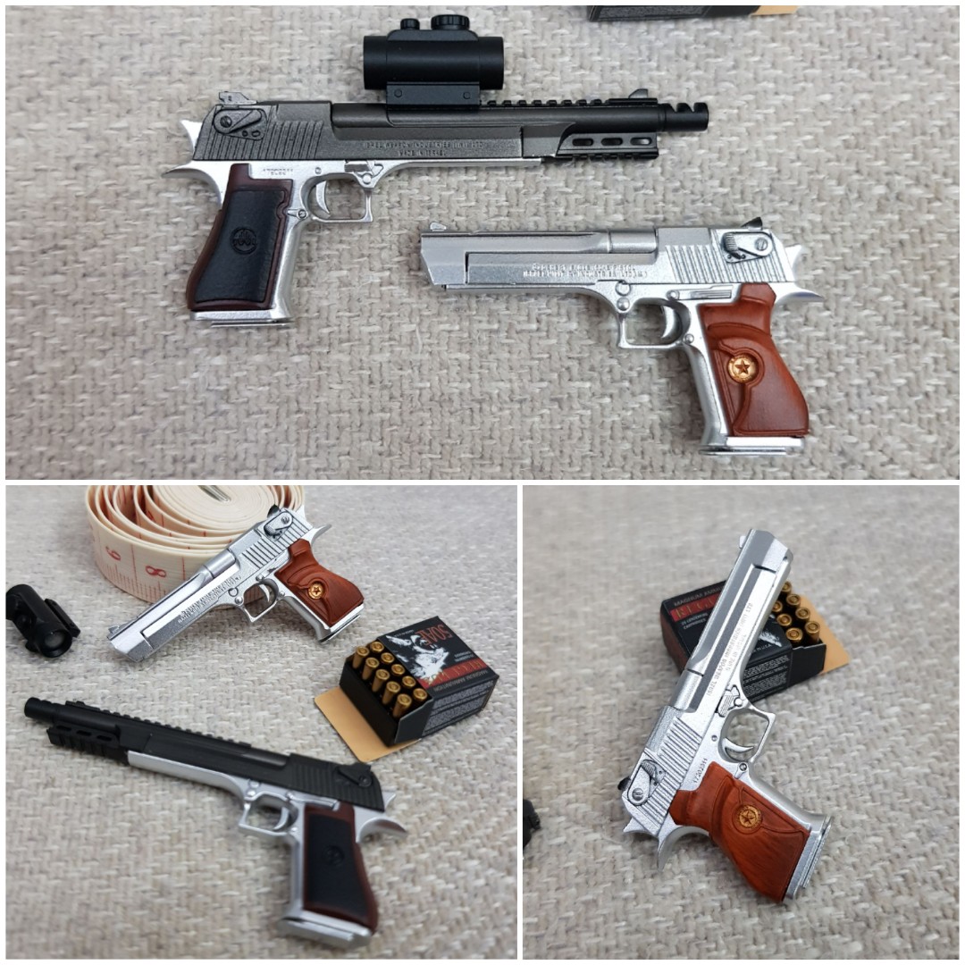 1/6 Silver Desert Eagle Set by DamToys EF024 EF025 [Dam Toys EF024