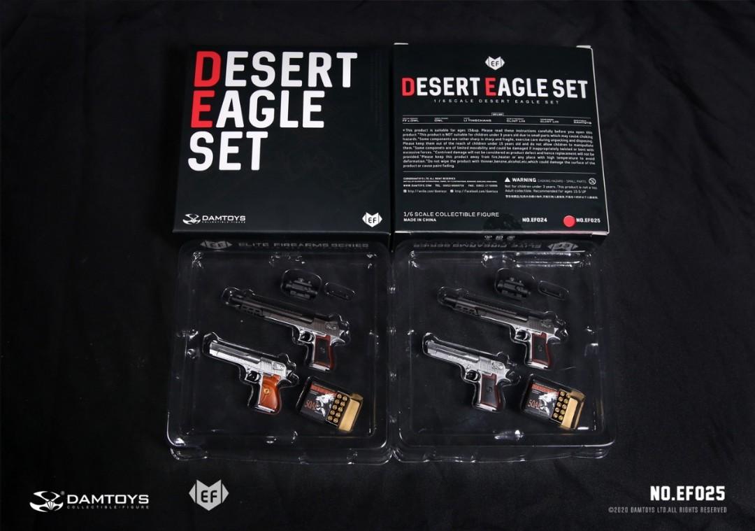 1/6 Silver Desert Eagle Set by DamToys EF024 EF025 [Dam Toys EF024
