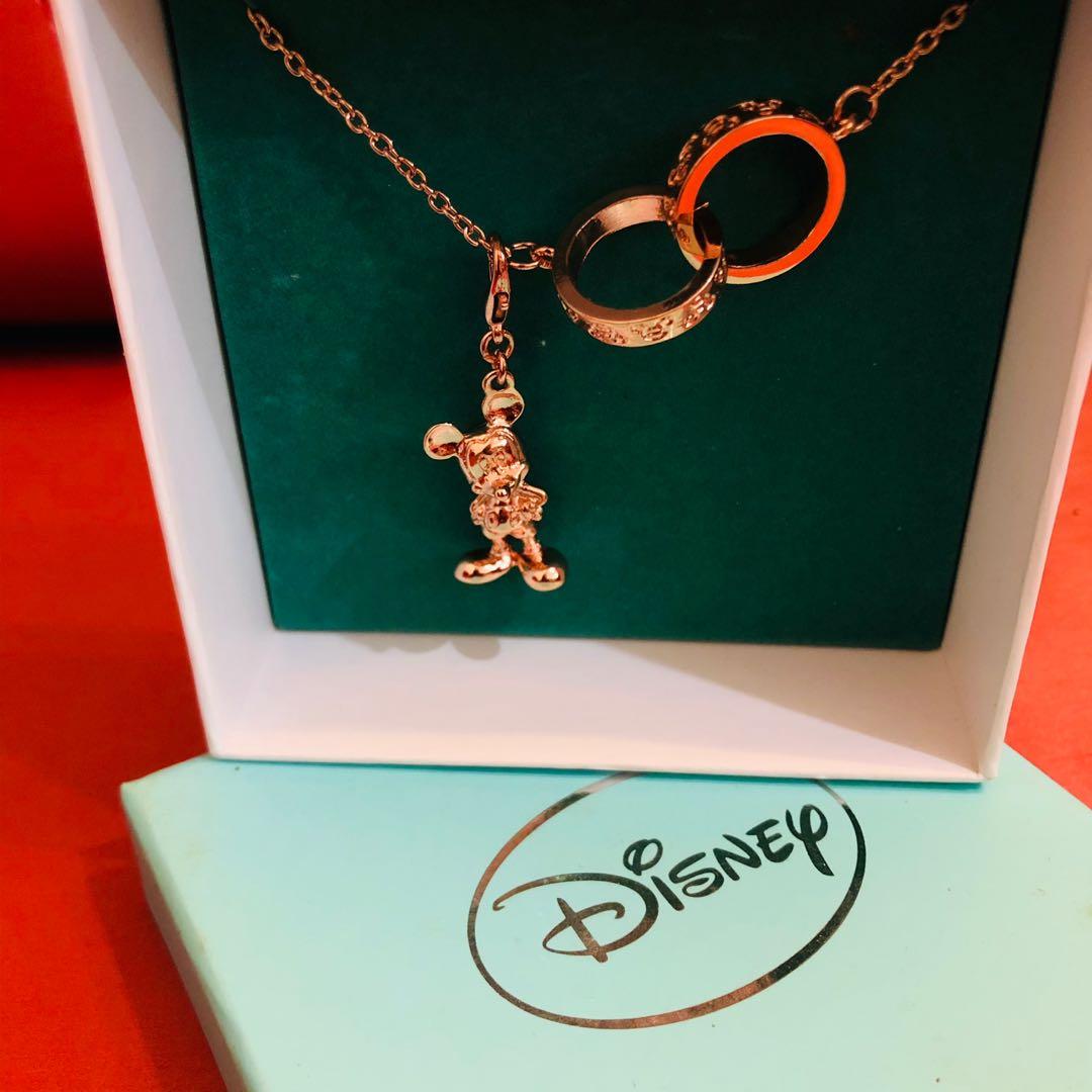 199 Mickey Mouse 頸鏈 介指 禮盒 介子可以打開 Necklace Ring 迪士尼米奇老鼠卡通人物 Goodstart21 名牌 飾物及配件 Carousell