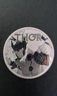 1 Oz 2018 MARVEL "THOR " TUVALU .999 Fine silver coin