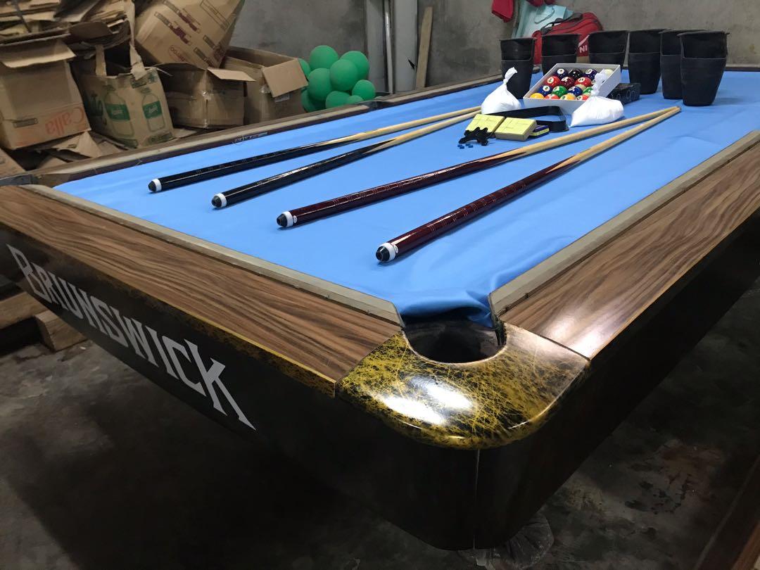 2nd hand BRUNSWICK BIlliard Table (Category: Billiards and Bowling) located in San Pablo. Submitted by dreams.pro_official2025 (Listing ID 1060488283, Image 2). Description: Secondhand BUT FULLY REFURBISHED✔️ Complete BRANDNEW Accessories✔️ • Deliver • Pick up.