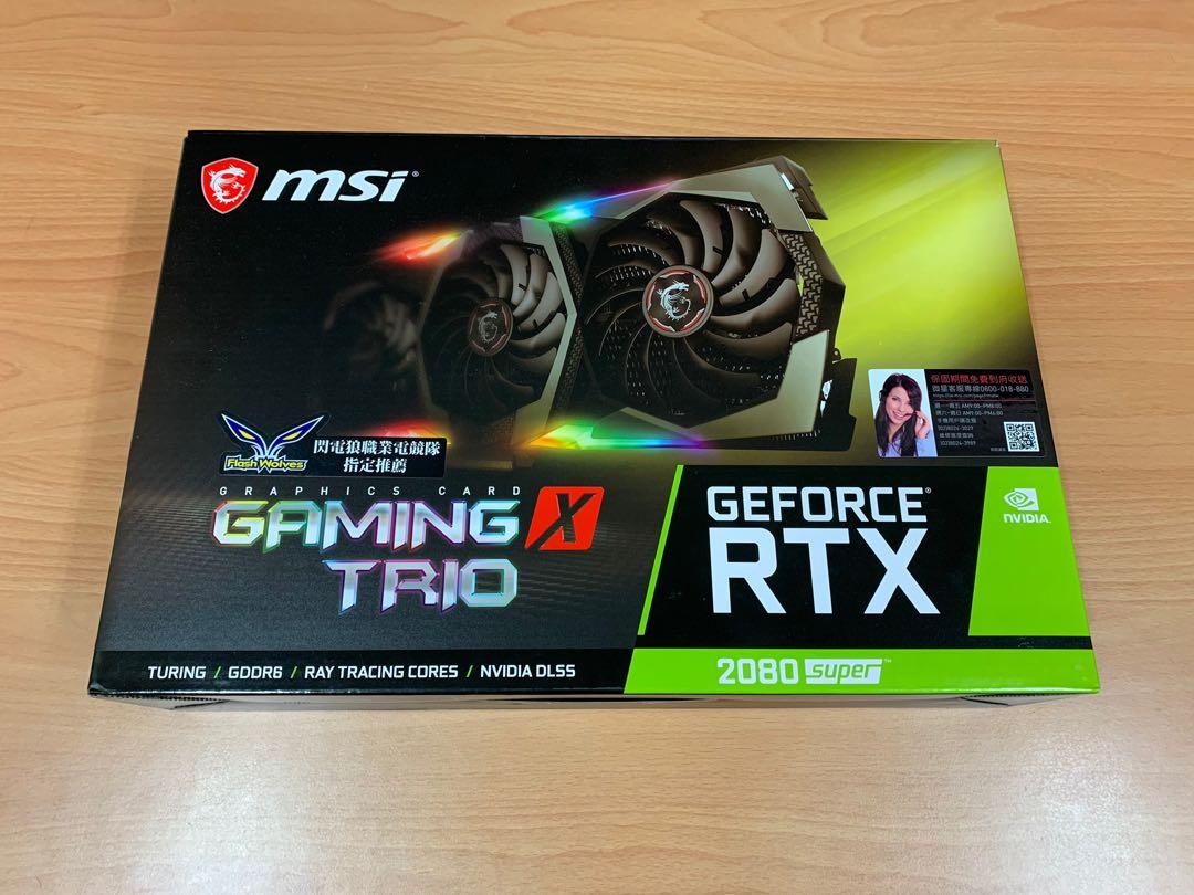 二手MSI GeForce RTX 2080 SUPER GAMING X TRIO, 電腦及科技產品, 電腦