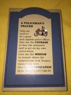 A Policeman’s Prayer Wall Frame Gift • 280 from 500