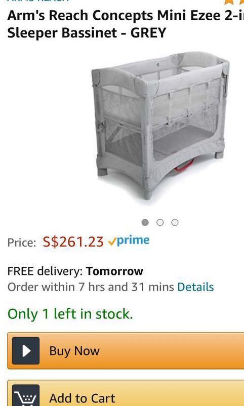 Arm s Reach Mini 2 in 1 Co Sleeper Bassinet Babies Kids Baby