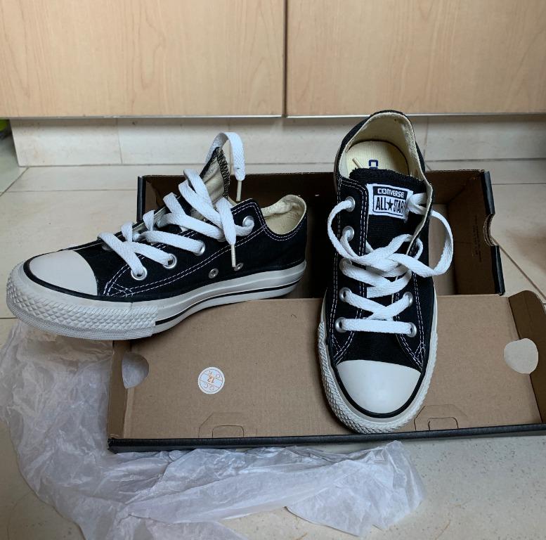 BNIB Converse Black sneakers low cut UK4 mens UK 6 Women Men s Fashion Footwear Sneakers on Carousell
