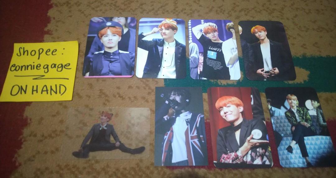 Bts J Hope Hoseok Hope Smiling Fansite Photocards Set Double Sided Pc Transparent Card K Wave On Carousell