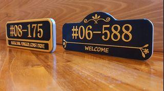 Classic look make-to-order house number plate (Two design for selection)