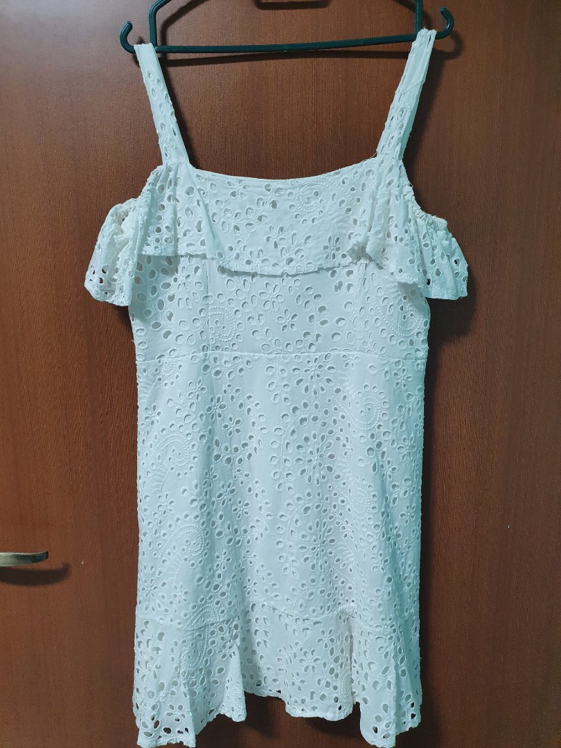 Crochet strap dress, Women's Fashion, Bottoms, Other Bottoms on Carousell