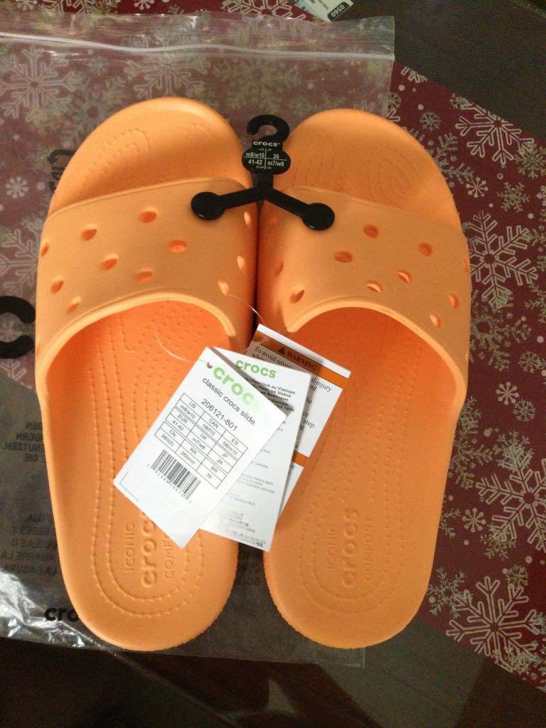 Croc slides orange best sale