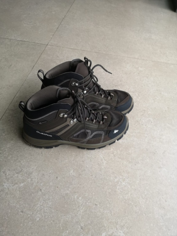 decathlon men s waterproof mountain hiking walking shoes mh100 mid men s fashion footwear boots on carousell