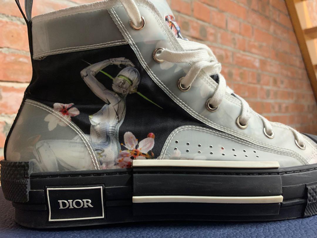 dior b23 high canvas sorayama robot black
