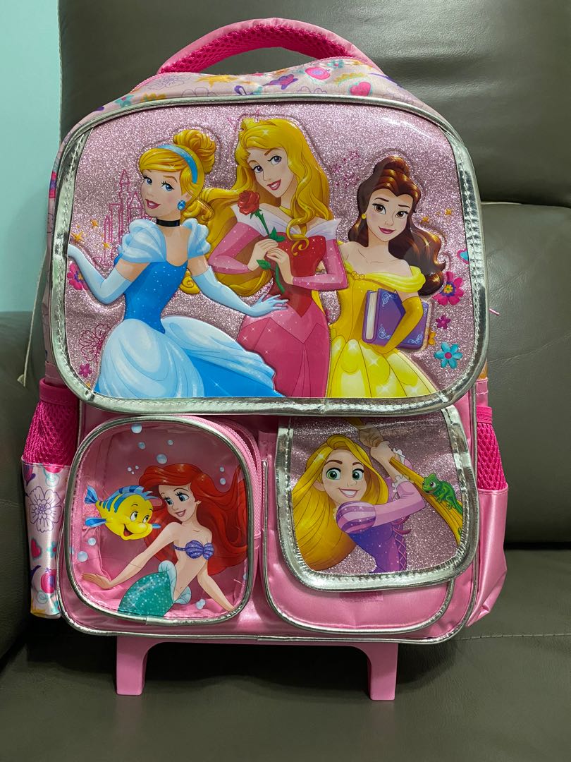 Disney princess trolley school bags clearance