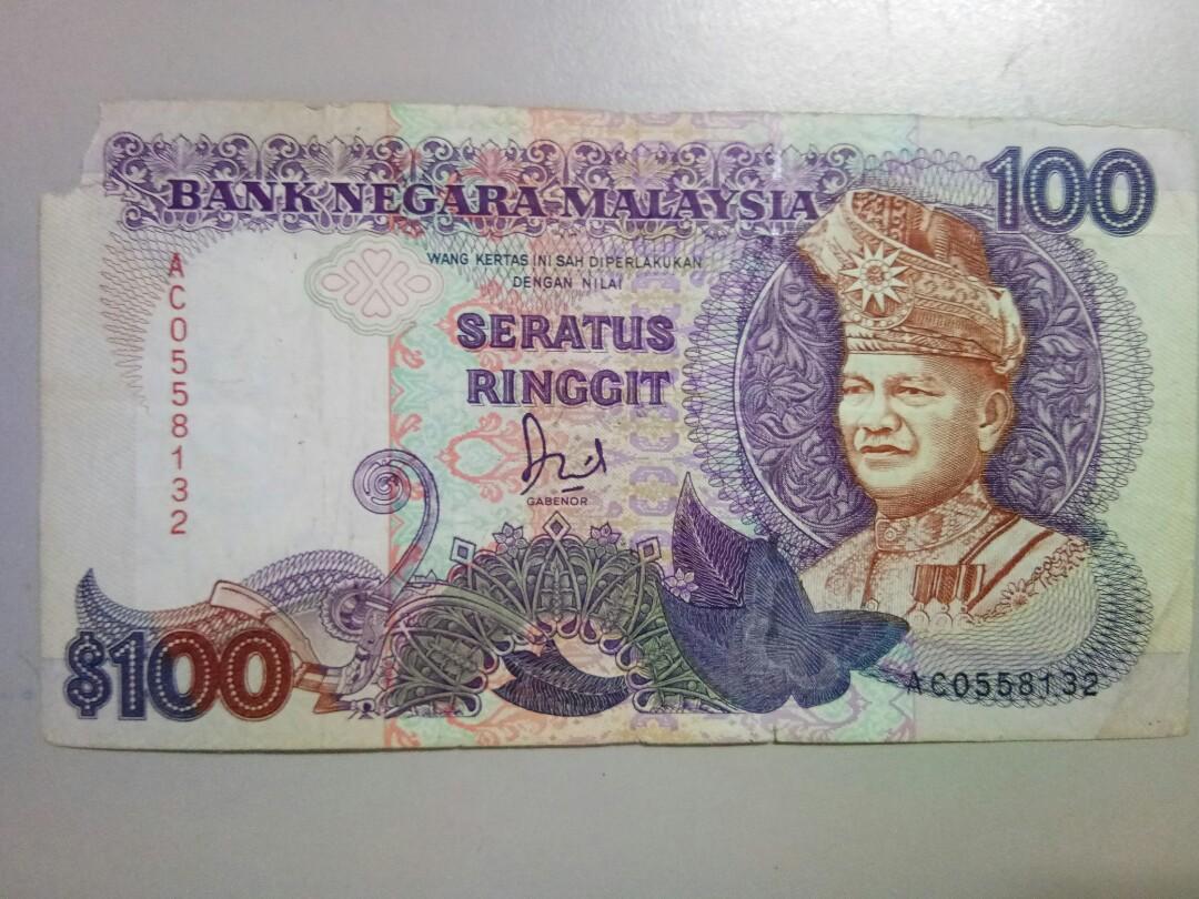 Duit Lama Malaysia 6th Series Seratus Ringgit 1986 1995 Antiques Currency On Carousell
