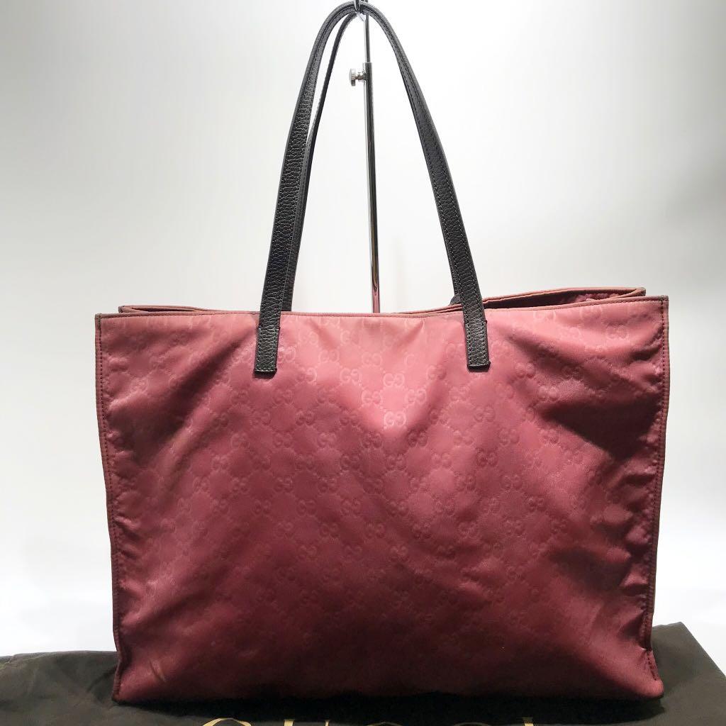 Red nylon tote best sale bag