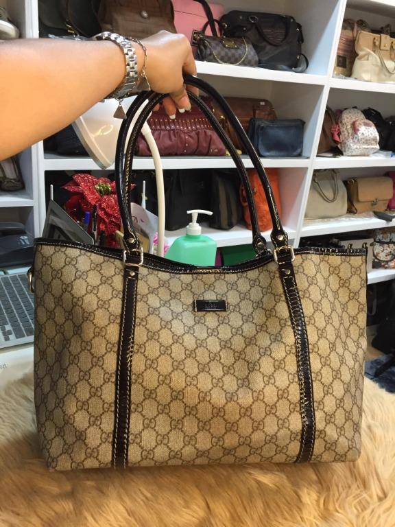 Gucci monogram tote bag top