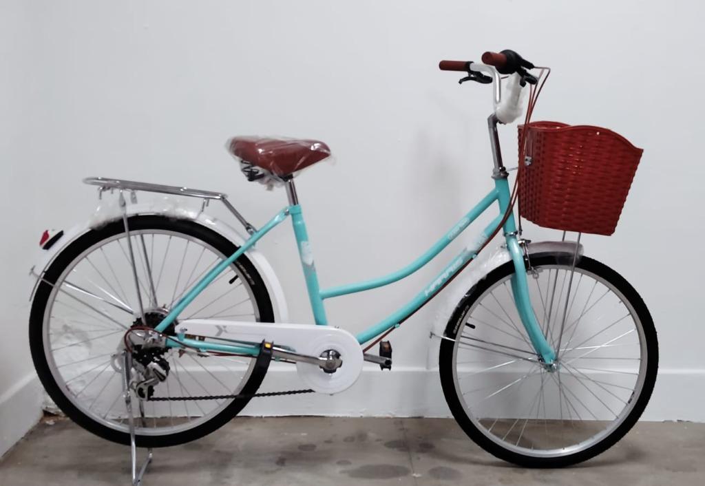 mint green ladies bike