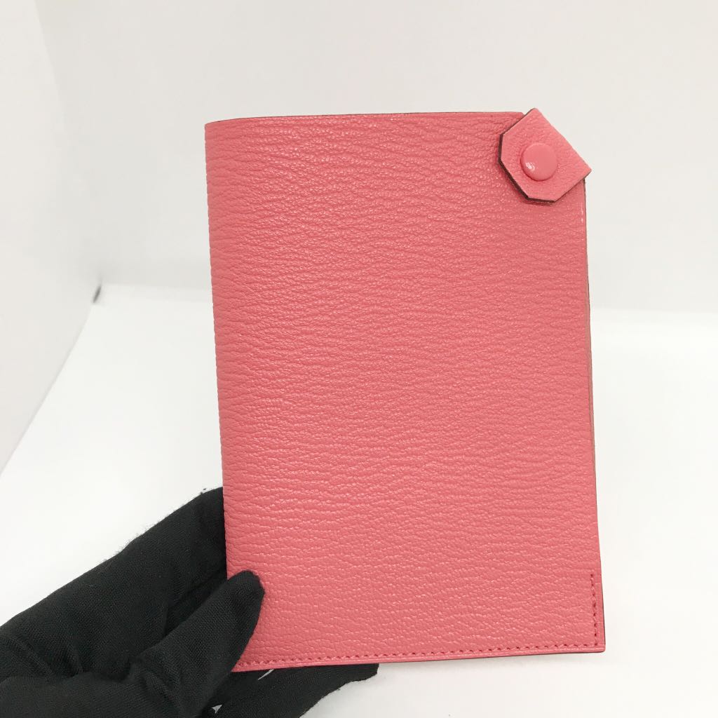 Authenticated Used Hermes HERMES H tag card case Vo Epson Rouge coo x Rose  extreme (pink/red) Y stamp () pass business holder 