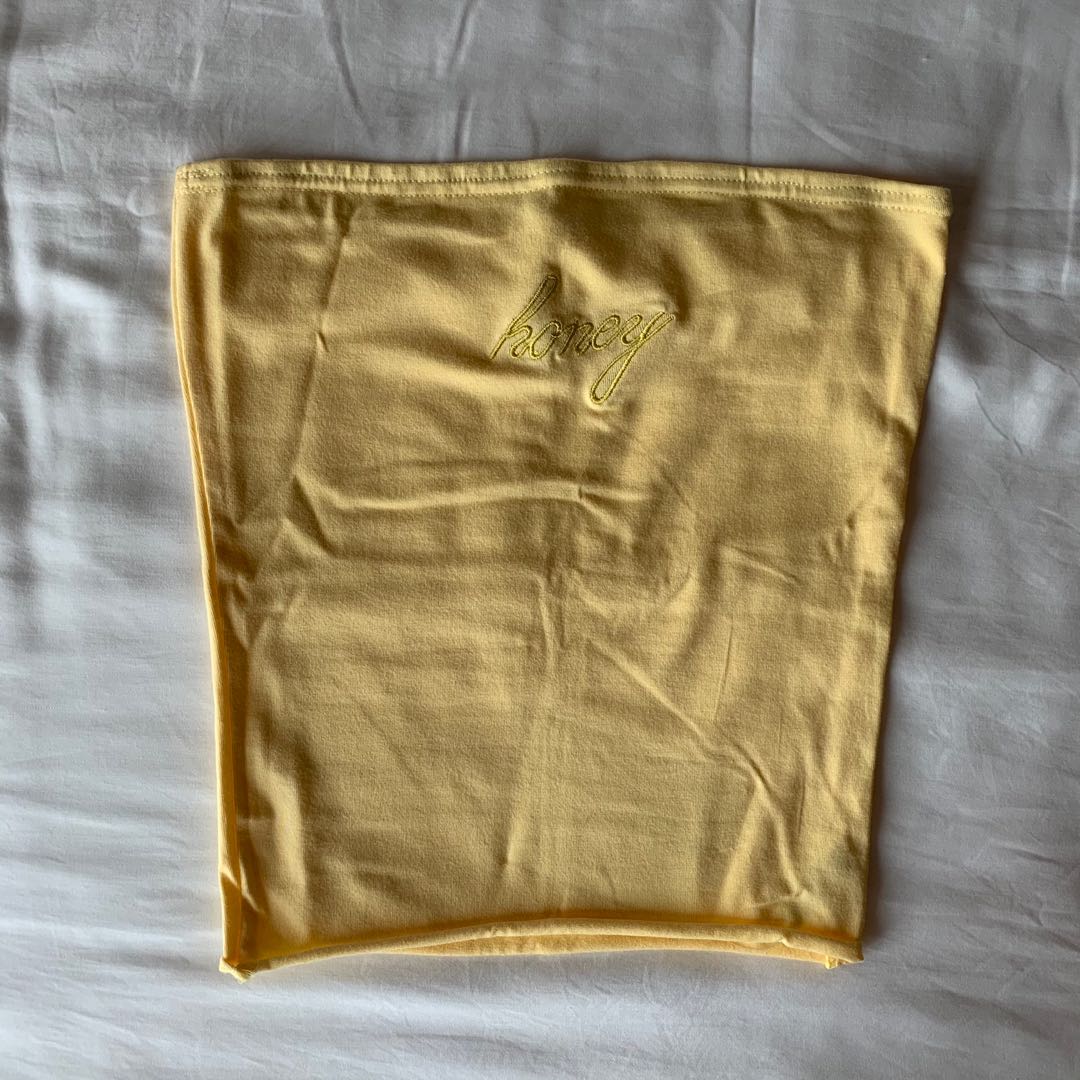 yellow honey tube top