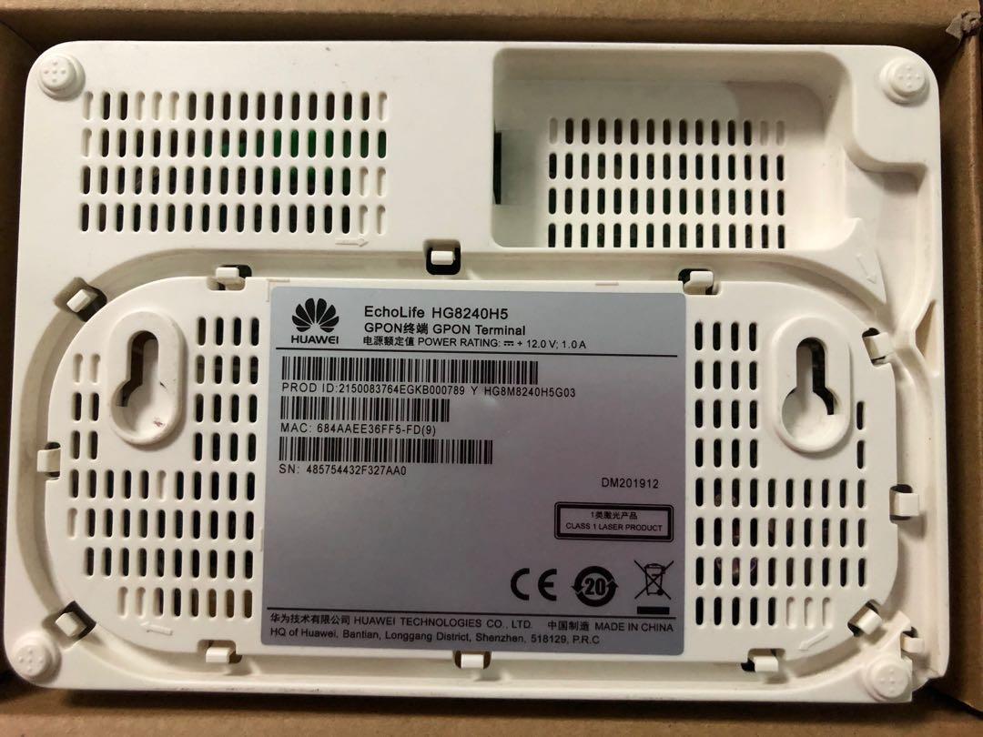 huawei echolife hg8240h5 gpon terminal and phone
