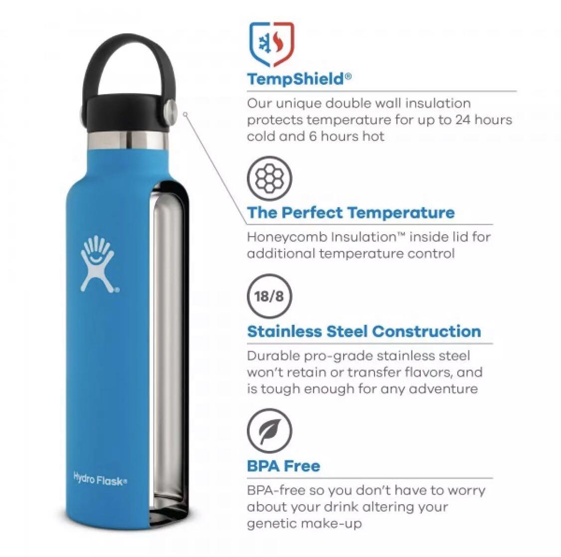 Light blue hydro flask 21 oz on sale