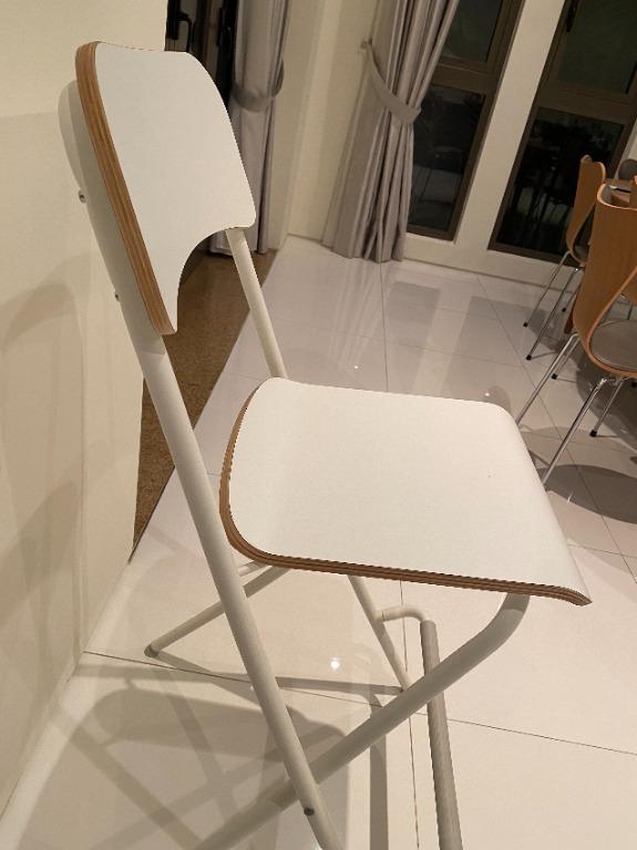 Ikea Franklin Bar stool Bar stool white, Furniture & Home Living, Furniture, Chairs on Carousell
