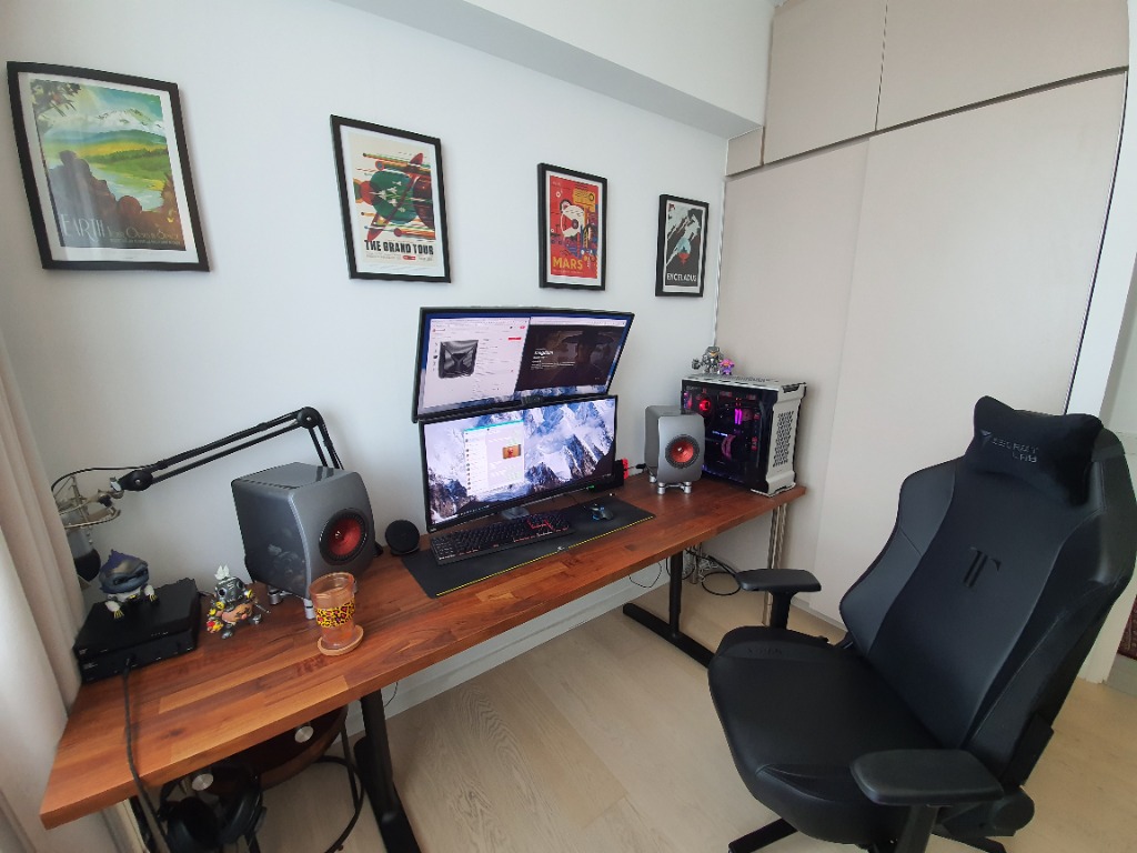 Large Desk Ikea Karlby and Bekant, Furniture & Home Living, Furniture