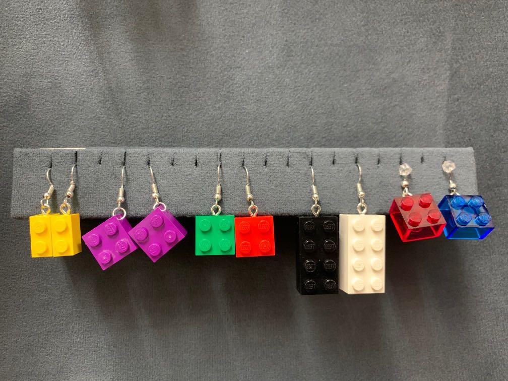 Lego earrings hotsell diy