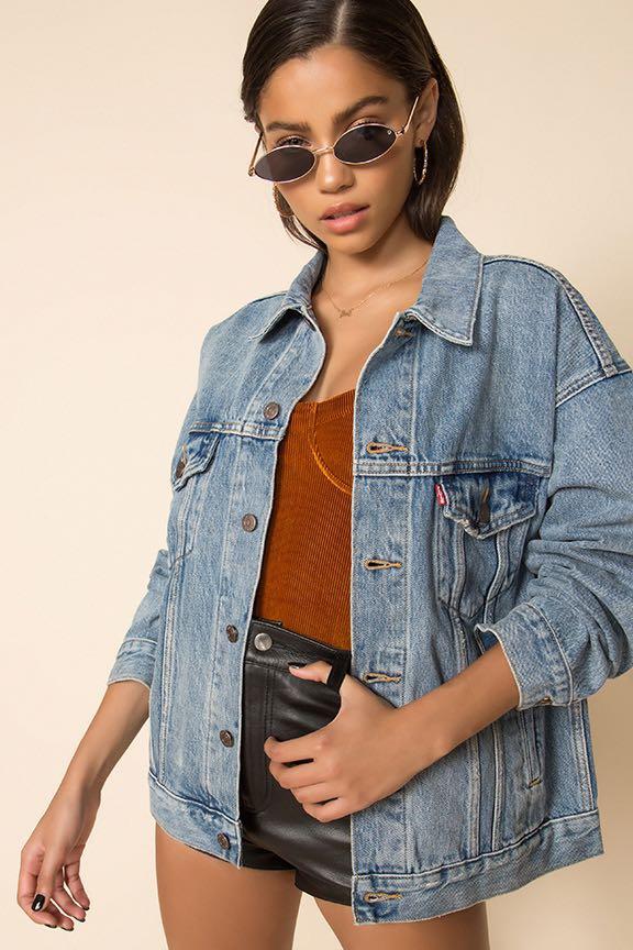 Dad oversized hotsell denim jacket