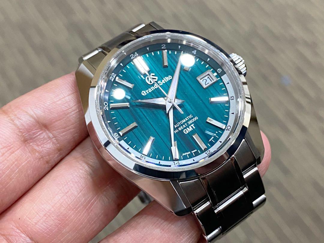 Like New Complete Dec 2020 Grand Seiko GS Hi Beat GMT Matrix Green Asia  Limited SBGJ241, Luxury, Watches on Carousell