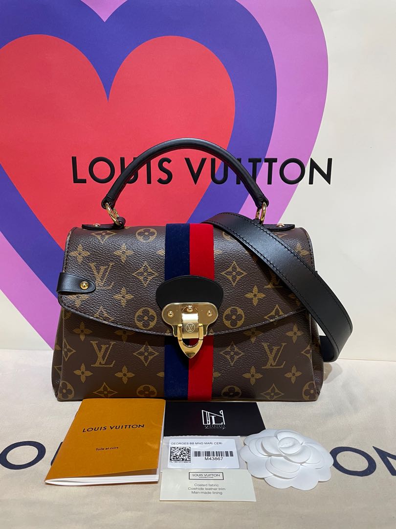 Authentic LOUIS VUITTON Monogram Georges BB - 2 Ways Bag - with Receipt &  Box