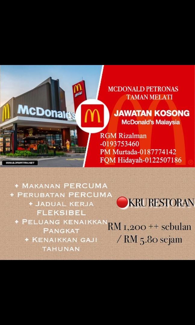 Mcdonald S Jobs Full Time Hospitality F B On Carousell