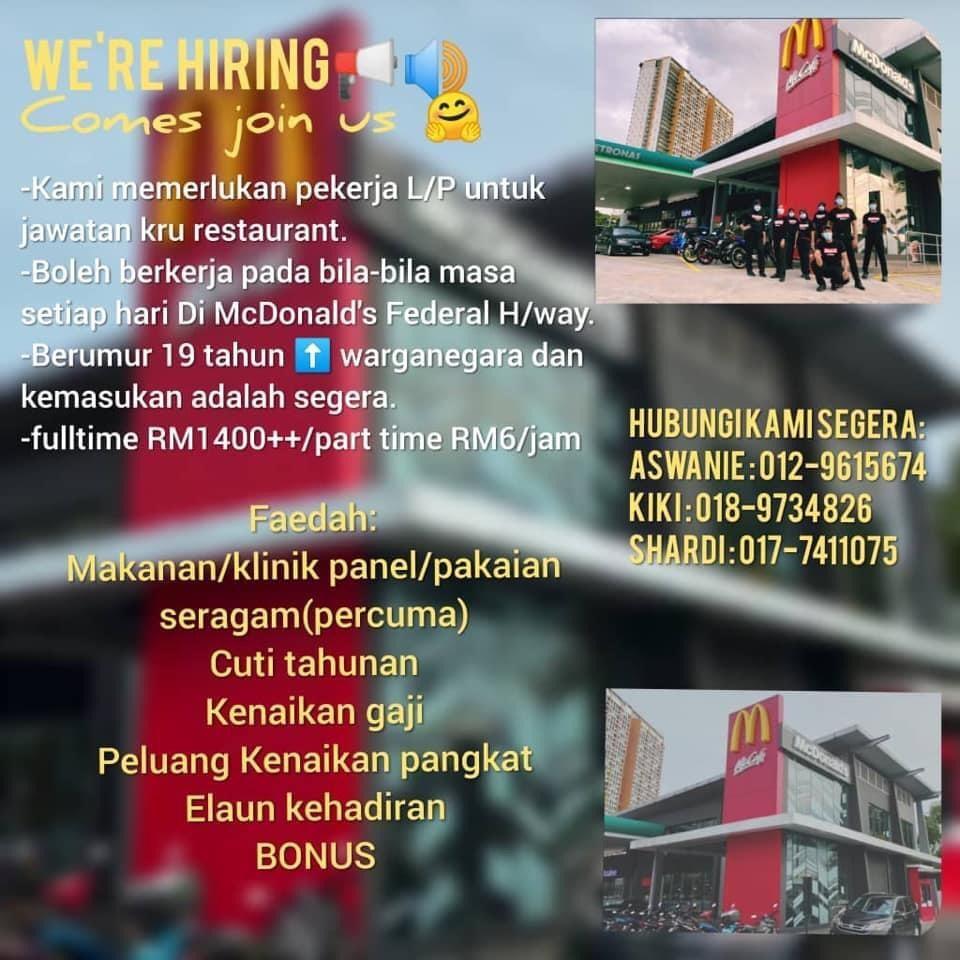 Mcdonald S Jobs Full Time Hospitality F B On Carousell