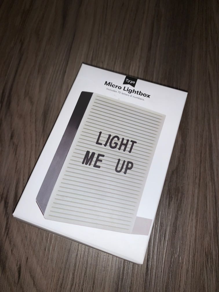 Micro LIGHTBOX DIY TYPO, Furniture, Home Decor, Lighting & Supplies on