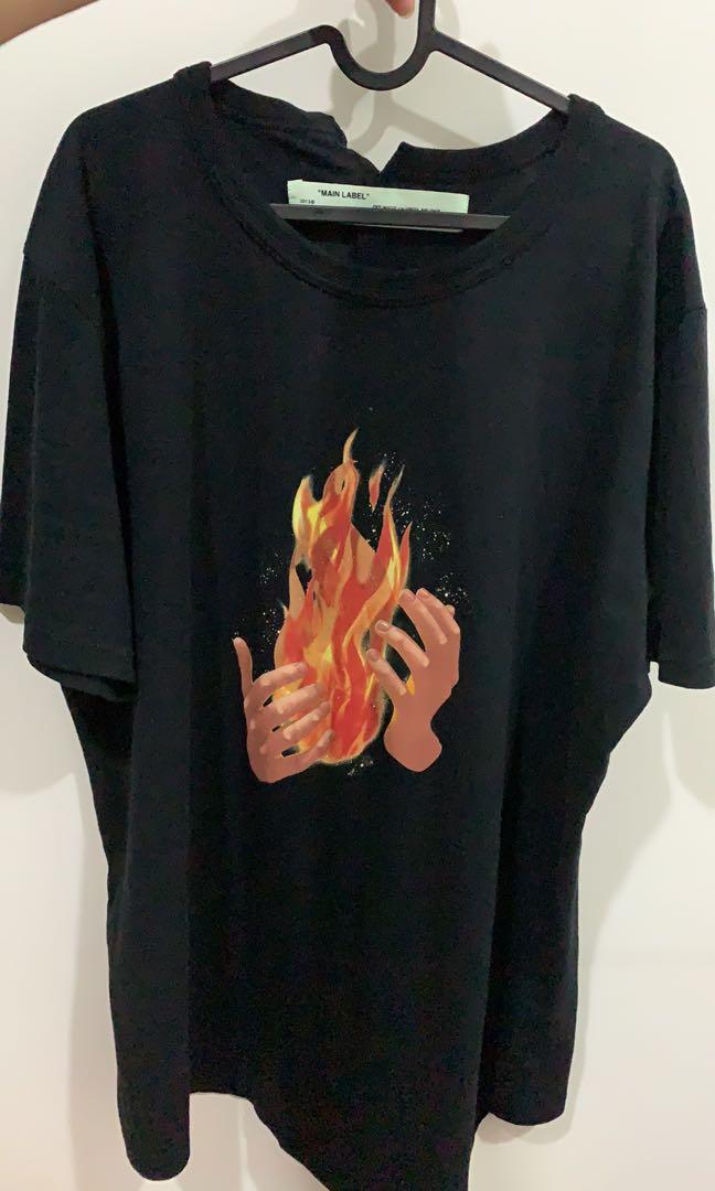 Off white flame shop tee