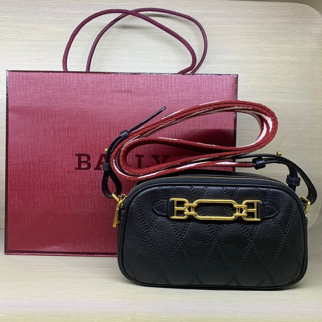 Bally Breeze Plaid Print With Leather Flap Crossbody Bag