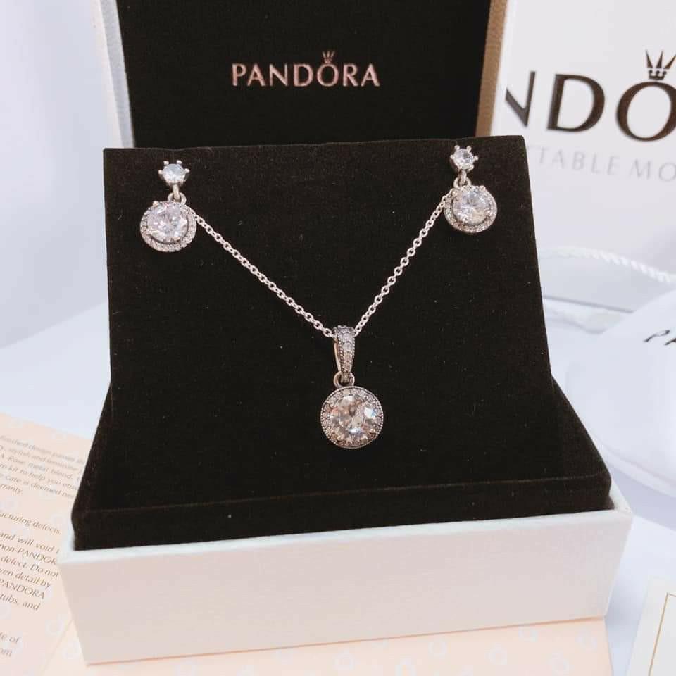 Sparkling Freehand Heart Necklace and Earrings Gift Set | Pandora UK
