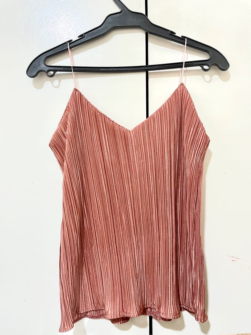 gold spaghetti strap top