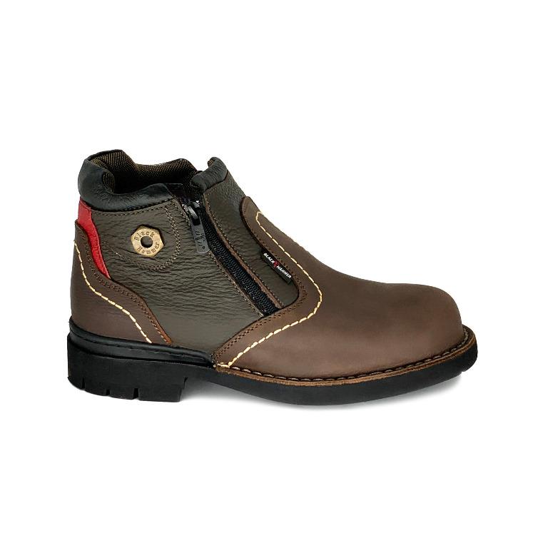 Safety Shoes Black Hammer Men Mid Zip BH4758 Black