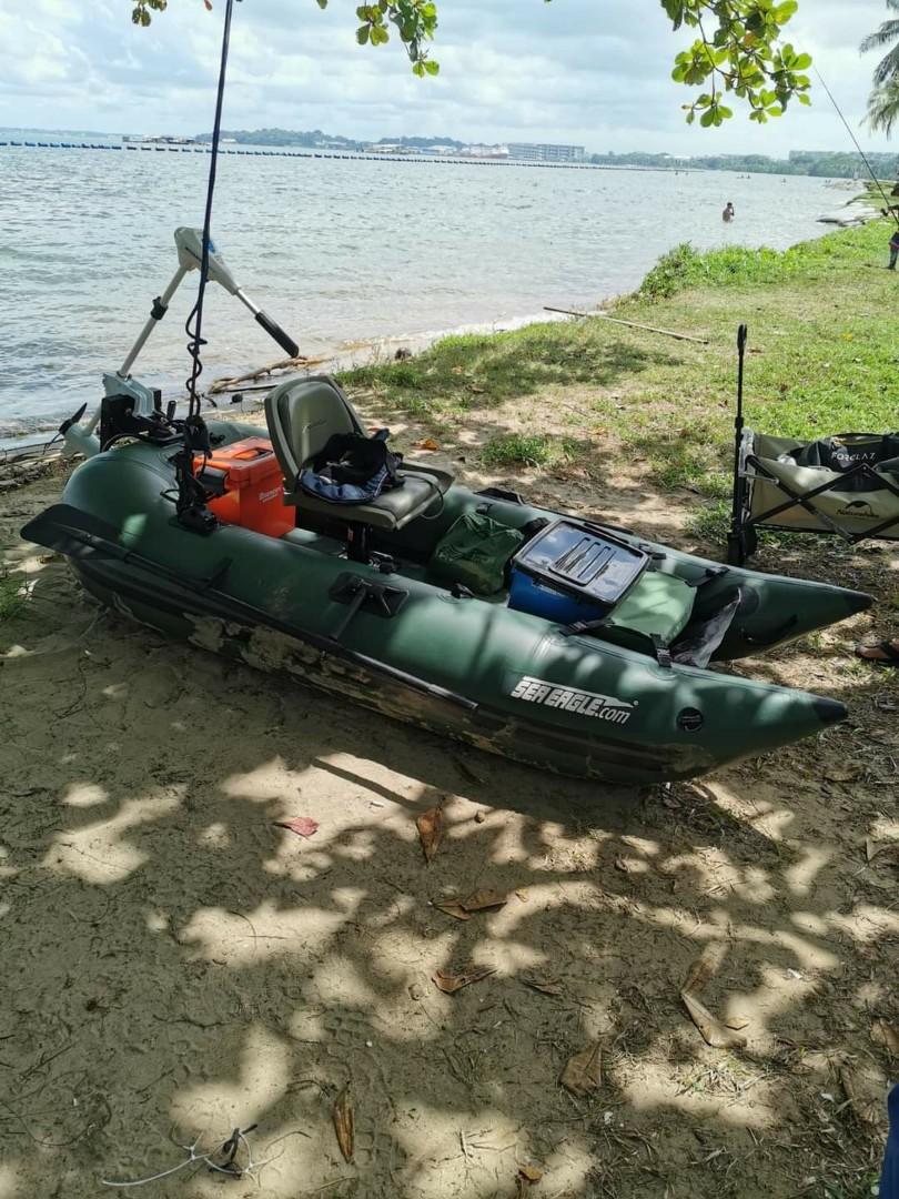 Sea Eagle 285 Inflatable Frameless Fishing Pontoon Boat Watersnake