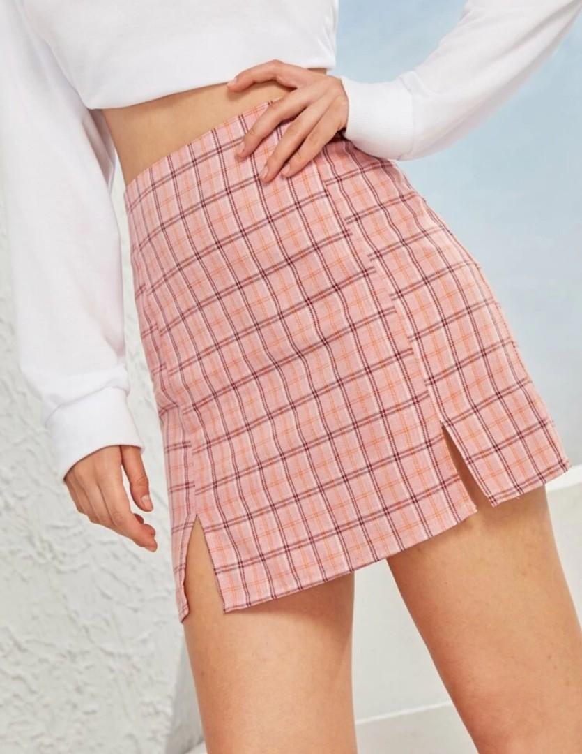 Pink online skirt shein