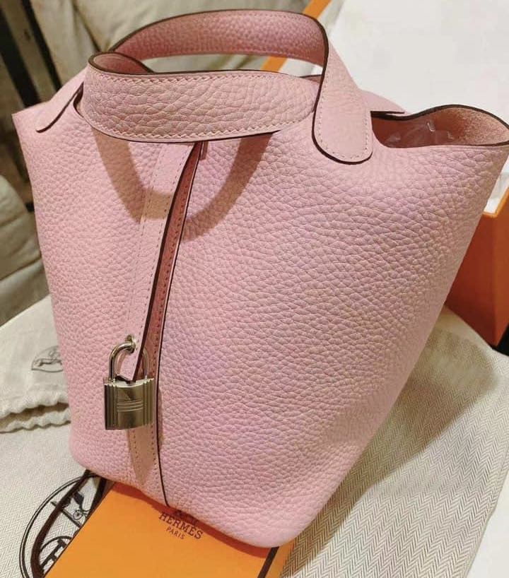 Hermes Rare Picotin Lock Bag 18 In So Pink, Rose Mexico Clemence Leath –  Found Fashion